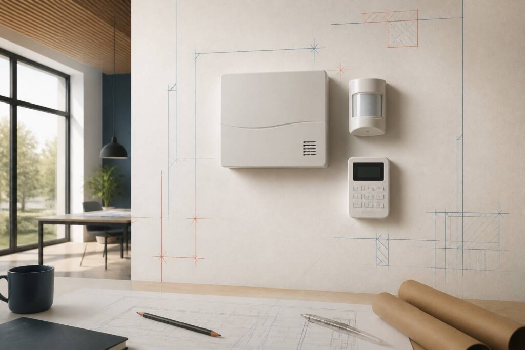 Centrale d'alarme générique et détecteur dans un intérieur lumineux